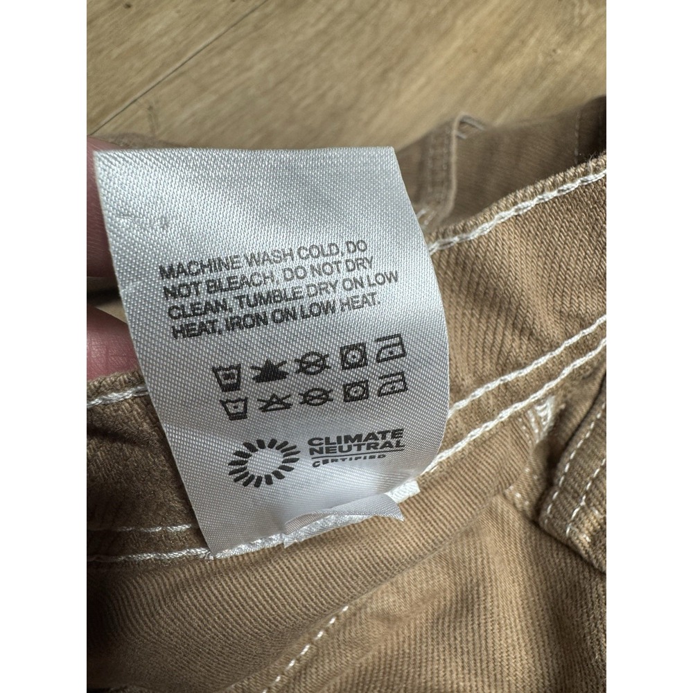 Reformation Harrison Carpenter High Rise Straight Tan Cotton Jeans Size 28 - Picture 4 of 6